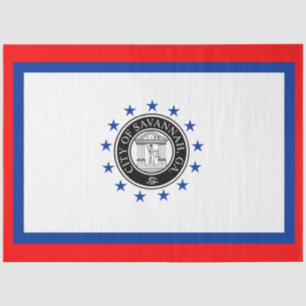 Flagge von Savannah (Georgien) Seidenpapier