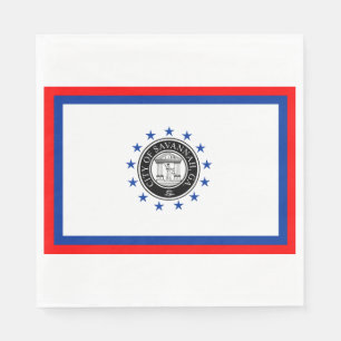 Flagge von Savannah (Georgien) Serviette
