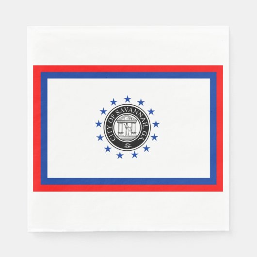 Flagge von Savannah (Georgien) Serviette (Vorderseite)
