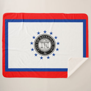 Flagge von Savannah (Georgien) Sherpadecke