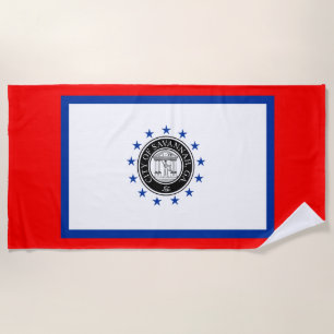 Flagge von Savannah (Georgien) Strandtuch