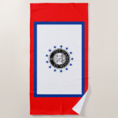 Flagge von Savannah (Georgien) Strandtuch (Vorderseite)