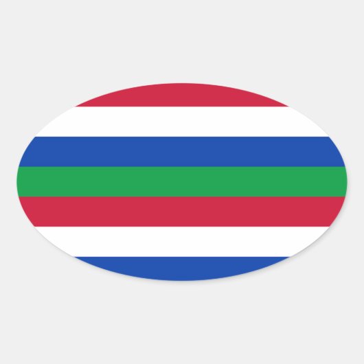 Flagge von Schiermonnikoog Ovaler Aufkleber (Vorderseite)