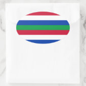 Flagge von Schiermonnikoog Ovaler Aufkleber (Tasche)