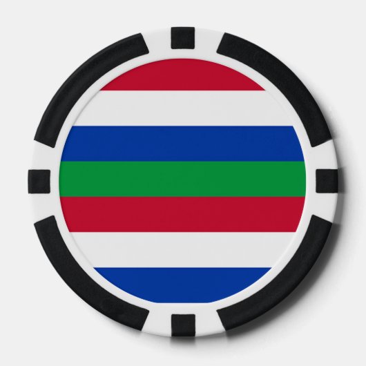 Flagge von Schiermonnikoog Pokerchips (Vorderseite)