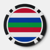 Flagge von Schiermonnikoog Pokerchips (Rückseite)