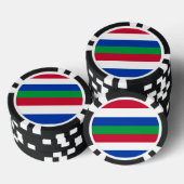 Flagge von Schiermonnikoog Pokerchips (Stapel)