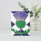 Flagge von Schottland und Thistle Postkarte (Stehend Vorderseite)