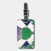 Flagge von Schottland und von Distel Gepäckanhänger (Vorderseite vertikal)