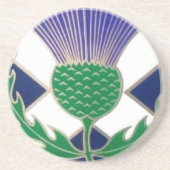 Flagge von Schottland und von Distel Getränkeuntersetzer (Vorne)