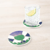 Flagge von Schottland und von Distel Getränkeuntersetzer (Seite)