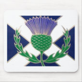 Flagge von Schottland und von Distel Mousepad (Vorne)