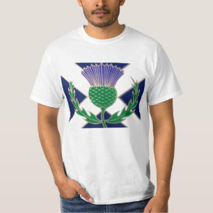 Flagge von Schottland und von Distel T-Shirt