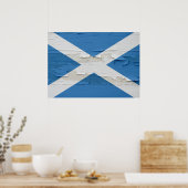 Flagge von Schottland Wettered Poster (Küche)