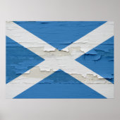 Flagge von Schottland Wettered Poster (Vorne)