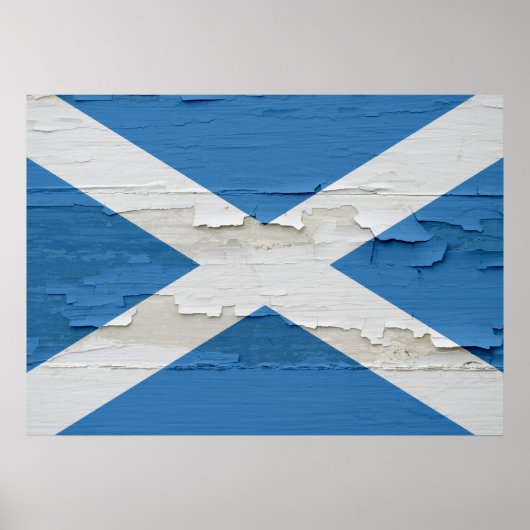Flagge von Schottland Wettered Poster (Vorne)