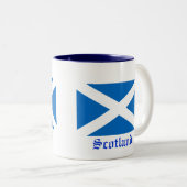 Flagge von Schottland Zweifarbige Tasse (VorderseiteRechts)