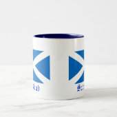 Flagge von Schottland Zweifarbige Tasse (Mittel)