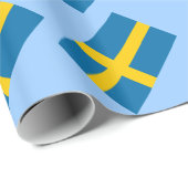 Flagge von Schweden Geschenkpapier (Rolleneckpunkt)