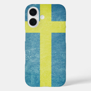 Flagge von Schweden Grunge iPhone 16 Hülle