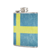 Flagge von Schweden Grunge Flachmann (Links)