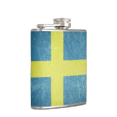 Flagge von Schweden Grunge Flachmann (Rechts)