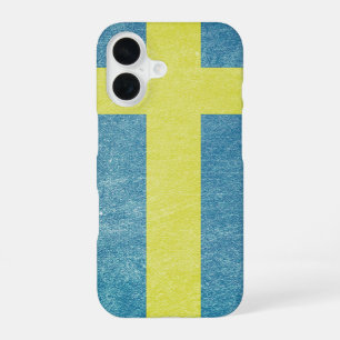 Flagge von Schweden Grunge iPhone 16 Hülle
