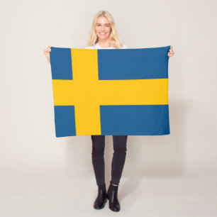 Flagge von Schweden klein Fleecedecke