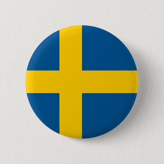 Flagge von Schweden-Knopf Button (Vorderseite)