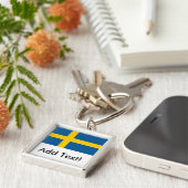 Flagge von Schweden Schlüsselanhänger (Seite)