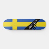 Flagge von Schweden Skateboard (Horizontal)
