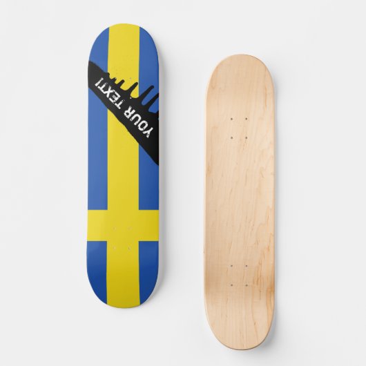 Flagge von Schweden Skateboard (Vorderseite)