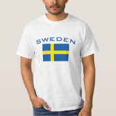 Flagge von Schweden T-Shirt (Vorderseite)