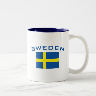 Flagge von Schweden Zweifarbige Tasse