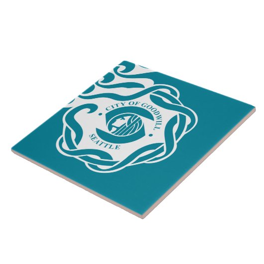 Flagge von Seattle (Washington) Fliese (Seite)