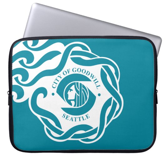 Flagge von Seattle (Washington) Laptopschutzhülle (Vorderseite)