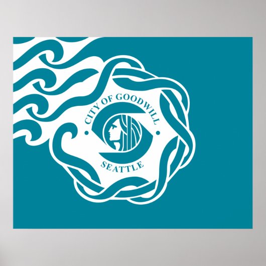 Flagge von Seattle (Washington) Poster (Vorne)