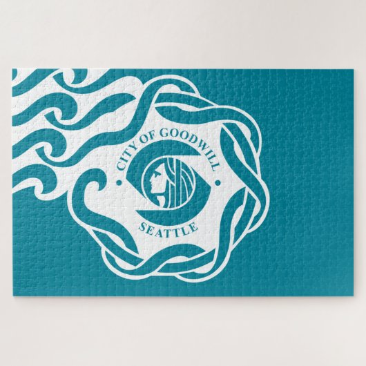 Flagge von Seattle (Washington) Puzzle (Horizontal)