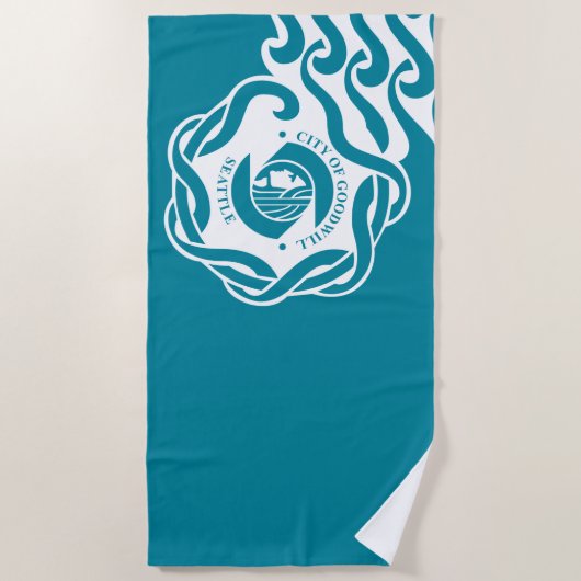 Flagge von Seattle (Washington) Strandtuch (Vorderseite)