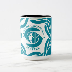 Flagge von Seattle (Washington) Zweifarbige Tasse