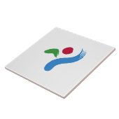 Flagge von Seoul (Südkorea) Fliese (Seite)