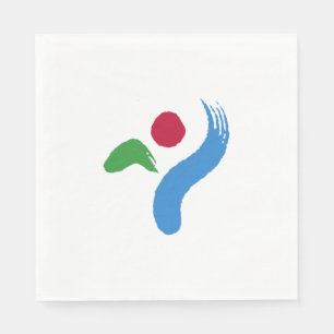 Flagge von Seoul (Südkorea) Serviette