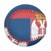 Flagge von Serbien Baseball (Vorderseite Links)