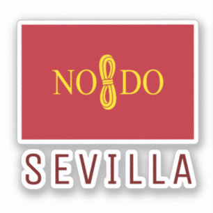 Flagge von Sevilla, Spanien Aufkleber