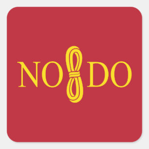 Flagge von Sevilla, Spanien Quadratischer Aufkleber