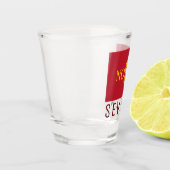 Flagge von Sevilla, Spanien Schnapsglas (Links)