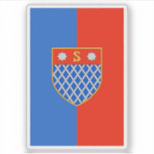 Flagge von Shkodër, Albanien Aufkleber (Vorderseite)