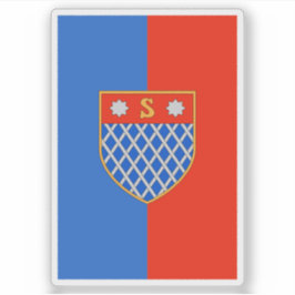 Flagge von Shkodër, Albanien Aufkleber