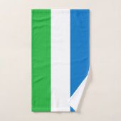 Flagge von Sierra Leone Badhandtuch Set (Handtuch)