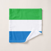 Flagge von Sierra Leone Badhandtuch Set (Waschlappen)